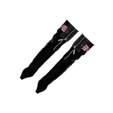 Imagem de MOEFLAVOR A.I. Love Sleeves - Conjunto de luvas para cosplay, design de segunda pele, luvas longas sem dedos, mangas de braço e mais (preto, PP/P)