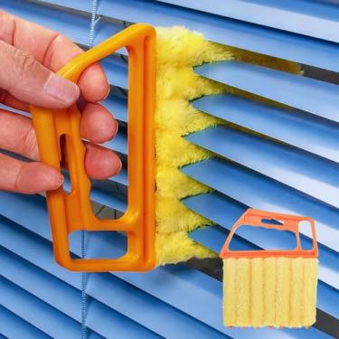 Imagem de Escova de limpeza de obturador multiuso ferramenta de limpeza de cortina doméstica ar condicionado e ventilador escova de remoção de poeira escova de fenda