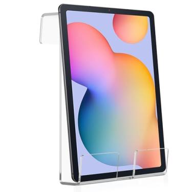 Imagem de Suporte de tablet de esteira, suporte de telefone de esteira de acrílico transparente, leve e portátil, suporte de leitura para bicicleta ergométrica para exercícios de ginástica em casa, 18 x 16 x