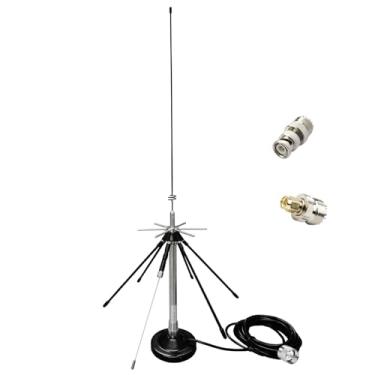 Imagem de Antena magnética GMRS 70 cm 2 m Antenas móveis Air VHF UHF Lora ADSB, 100-1600MHz, cabo UHF SMA BNC