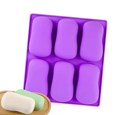 Imagem de Molde De Silicone Sabonete Artesanal 80g Forma Oval 6 Cavidades Resina Sabão