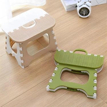 Imagem de Banco Banqueta De Plástico Dobrável Banquinho Resistente Mul