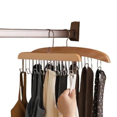 Imagem de Cabide De Madeira Para Cintos Gravatas (Marrom claro,3peças)