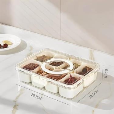 Imagem de Caixa Organizadora para Geladeira Transparente Empilhável com Divisórias – Organizador de Alimentos Multiuso(Caixa 8 Divisórias Pequenas)