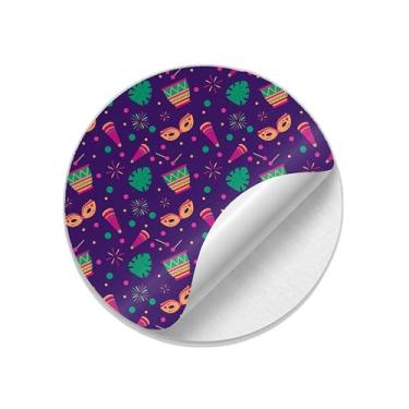 Imagem de Ladrilho Decorativo de Cerâmica Estampa Padrão Carnaval Brasileiro