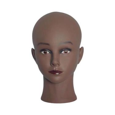 Imagem de Cabeça De Manequim Feminina Careca Africana Para Fabricação De Perucas
