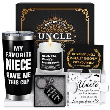 Imagem de Uncle Gifts from Niece Nephew Uncle Birthday Gifts for Men Funcle Gift Ideas for Best Uncles from Kids Funny Promoted to Great Uncles Announcement Gift Box for Christmas, Happy Birthday, Fathers Day