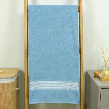 Imagem de Toalha de Banho Avulsa Urbane 1 Peça 1,45x75 cm Algodão 360g/m² – Atoalhado Felpudo com Alta Absorção e Toque Macio (Azul)