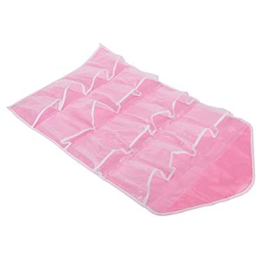 Imagem de GLOGLOW Organizador de Suspensão de Armário de Parede de Prateleira, Poliéster para Quarto, Banheiro, Suprimentos de Armazenamento de 28,3 X 16,5 Polegadas (Rosa)