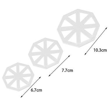 Imagem de GLOGLOW Cortador de Biscoitos Cortadores de Bandeiras, 3 Peças, Material Plástico, Antiaderente, Reutilizável, para Decoração de Bolos, Massa de Biscoito, Fondant, Produtos de Panificação Brancos