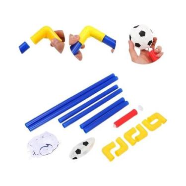 Imagem de Conjunto De Gol De Futebol Micro Portátil Com Rede, Bomba E Bola Inclu