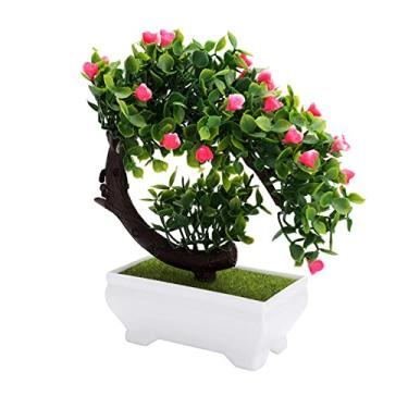 Imagem de Ymiko Bonsai Artificial Com Flores Falsas para Decoração de Casa e Escritório (lua crescente)
