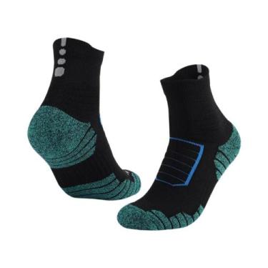 Imagem de Meias De Basquete Masculinas De Algodão Respirável Antiderrapantes Par