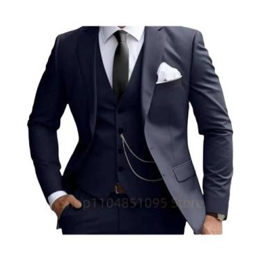 Imagem de Terno Masculino Slim Fit Verde Menta De 3 Peças Com Lapela Notch, Blaz