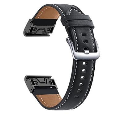 Imagem de SOMKB Pulseira de relógio de ajuste rápido de 26 mm para relógio de pulso inteligente Garmin Enduro/Tactix Delta/Descen MK1 MK2 MK2 Pulseira Leahter (F, para Descent MK2i)