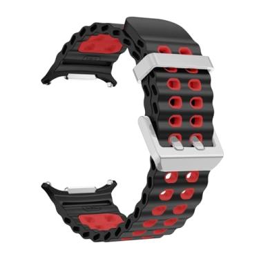 Imagem de XNWKF Pulseira de silicone para relógio ultra de 47 mm, sem lacunas, pulseira esportiva de dois tons para Galaxy 7 ultra, Watch 7 Ultra, Ágata