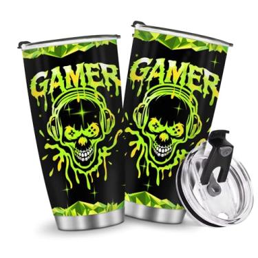 Imagem de Copos isolados de 590 ml Caneca Copo Presentes de Aniversário para Homens Pai Avô Meninos Acessórios Essenciais de Viagem Must Have Cold Iced Handle Camp Gaming