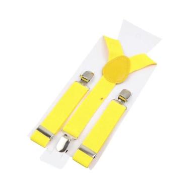 Imagem de Suspensórios Ajustáveis De Couro Elástico Em Cores Sólidas Para Crianç