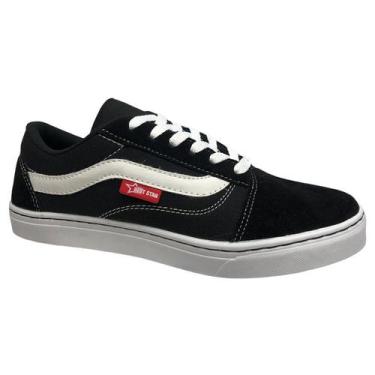 Imagem de Tênis Best Star Skatista Adulto, Preto, Branco, 40
