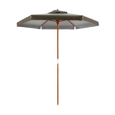 Imagem de Ombrelone Itapema em Bagum Haste de Madeira 2,00m Marrom 201612 Belfix