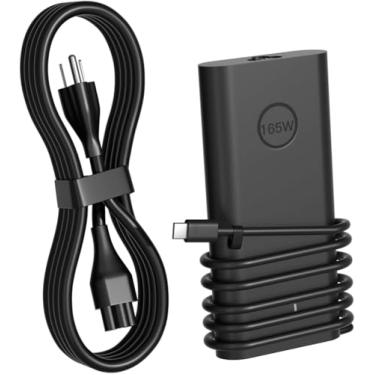 Imagem de Carregador USB C 165W GAN compatível com Dell Precision 5690 5680 3581 3580 XPS 17 9720 9730 Latitude 7640 7340 5540 5440 Inspiron-14 16 Plus 7640 7430 Pro Rugged Laptop DA1666 5PM210