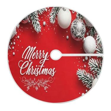 Imagem de SEHANY Bola de Natal, saia para árvore de Natal, 91 cm, tapete redondo macio para árvore de Natal, decoração de casa, festa de Natal