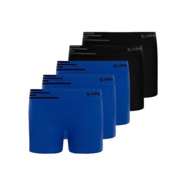 Imagem de Kit com 5 Cuecas Infantil Boxer Lupinho 132-002, Azul, GG