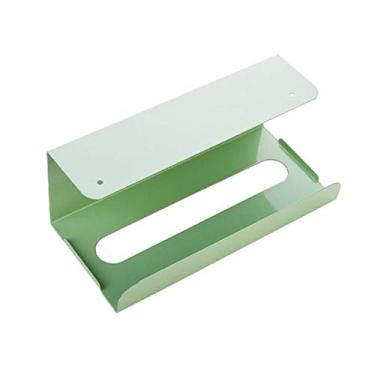 Imagem de Suporte para Caixa de Papel Toalha Sob a Armário Rack Estojo Suspensão Cozinha Fácil Instalar Sem Perfuração Ferro Boa Resistência Design Buraco Paraf