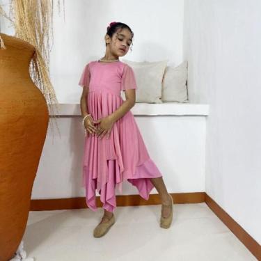 Imagem de Vestido Infantil de Dança Coreografia TODO TULE Moda Meninas - MISS FL