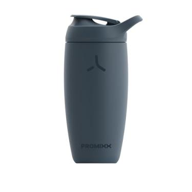 Imagem de Promixx Pursuit Shaker Garrafa de água isolada de aço inoxidável e copo liquidificador, 510 ml, azul meia-noite