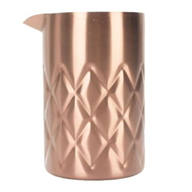 Imagem de Eujgoov Vidro de Mistura de Aço Inoxidável 540ml, Parede Dupla para Agitação de Coquetel, Jarro de Bar Profissional Com Bico para Festas Em Casa, Presentes de Hospedagem (Cobre Banhado)