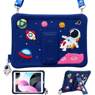 Imagem de YeaQuelior Capa infantil para iPad 2ª 3ª geração (modelo 2012/2011), capa à prova de choque para crianças com suporte e alça de ombro