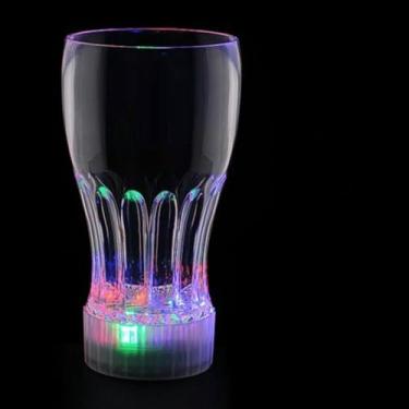 Imagem de Copo Acrílico Luz Led Pisca-Pisca Efeito Luminoso P/Festas Baladas Bares 200ml para festa e canaval(4 copos 200ml)