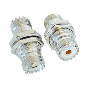 Imagem de Adaptador Coaxial RF De 3 Vias UHF Macho Para UHF Fêmea Com Ângulo Ret