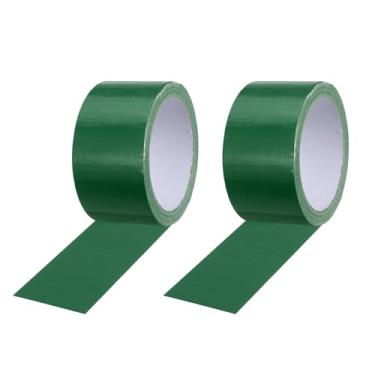 Imagem de PATIKIL Fita para quadra Pickleball 5 cm x 16 jardas (49 pés), 2 pacotes de fita impermeável para quadra externa ferramenta de marcação de piso fosco para academia garagem quintal, verde