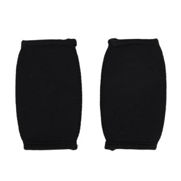 Imagem de SPYMINNPOO 2 Peças Capas de Cinta de Queixo de Futebol, Protetor de Queixo de Capacete de Neoprene Preto para Esportes Ciclismo Lacrosse (12cm X 7.5cm)