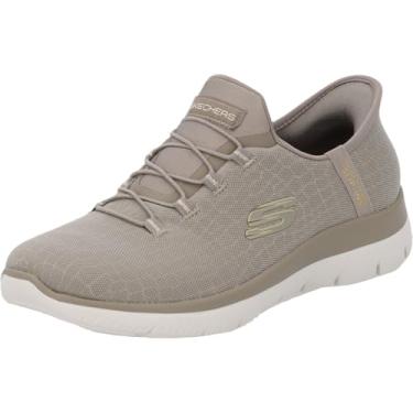 Imagem de Skechers Tênis feminino Summits-Classy Night Hands Free Slip-ins, Cinzento/dourado, 35 BR