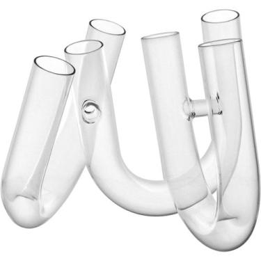 Imagem de VASO TUBOS DECORATIVOS HOMECO BOROSSILICATO 19x23x23cm TRANSPARENTE - 