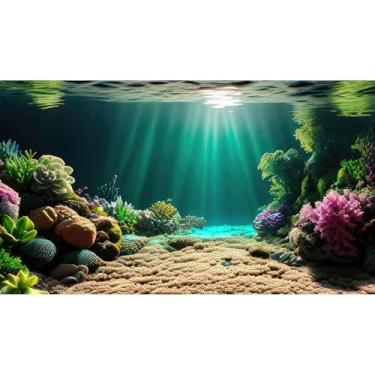 Imagem de Cena subaquática fundo de aquário sob o mar, recifes de corais, fundo de tanque de peixes, oceano, raio de sol, fundo do mar, afloramentos rochosos, terrário, fundo de terrário, mar tropical, vida