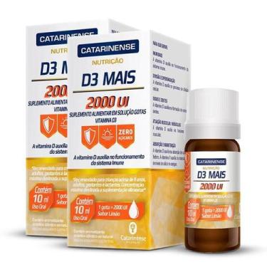 Imagem de Kit 2 Vitamina D3 Mais 2000 Ui Catarinense 10Ml