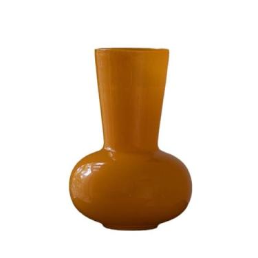 Imagem de Vasos de vidro moderno para sala de estar, arranjo de flores, vaso de flores de água retrô brilhante para escritório em casa, ornamentos, vaso de mesa