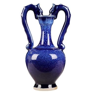 Imagem de Vaso pequeno vaso de cerâmica para sala de estar arranjo de flores estilo chinês porcelana decoração de casa ornamentos vasos de flores