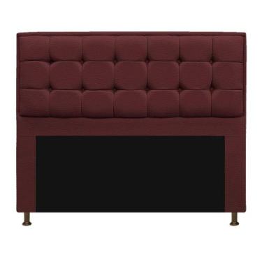 Imagem de Cabeceira Copenhague 140 cm Casal Corano Bordô - Doce Sonho Móveis