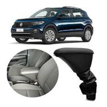 Imagem de Apoio de braço Tiggo 2 tecido preto com costura vermelha