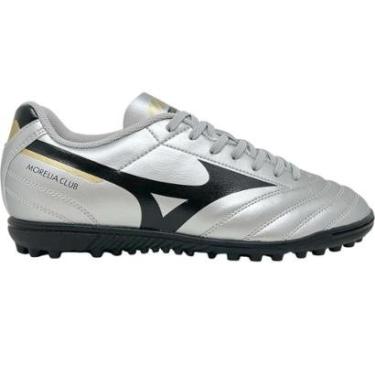 Imagem de Chuteira Adulto Esportiva Futebol Society Grama Sintética Jogo Treino Costurada Mizuno Morelia Club-Unissex