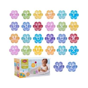 Imagem de Brinquedos De Banho Para Bebês, Bolas Flutuantes Com Letras, Números E