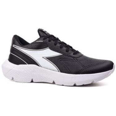 Imagem de Tênis Corrida Infantil Diadora Pompeu JR Preto e Branco-Unissex