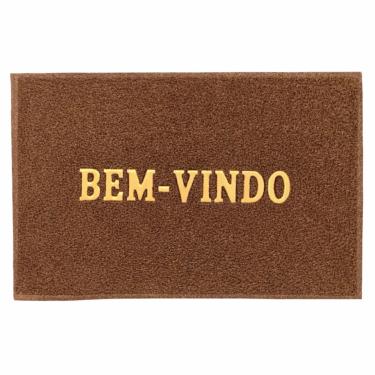 Imagem de CAPACHO BEM-VINDO 38 CM X 58 CM POLIESTER - MARROM