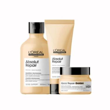 Imagem de Kit Gold Quinoa Shampoo, Condicionador e Máscara 250ml - L'Oréal Profe