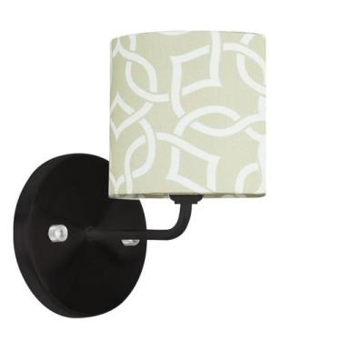 Imagem de Arandela Preta De Cupula Cilíndrica Elos Bege - MARRYLUZ